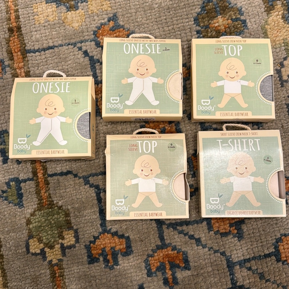 Boody Baby Essential Babywear NIB LOT